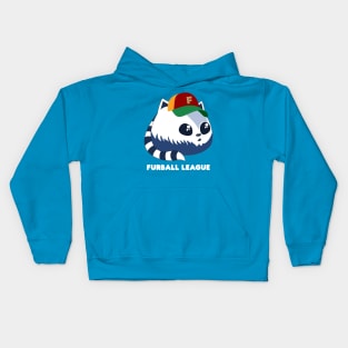 Furball League Fluffy Blue Cat Kids Hoodie